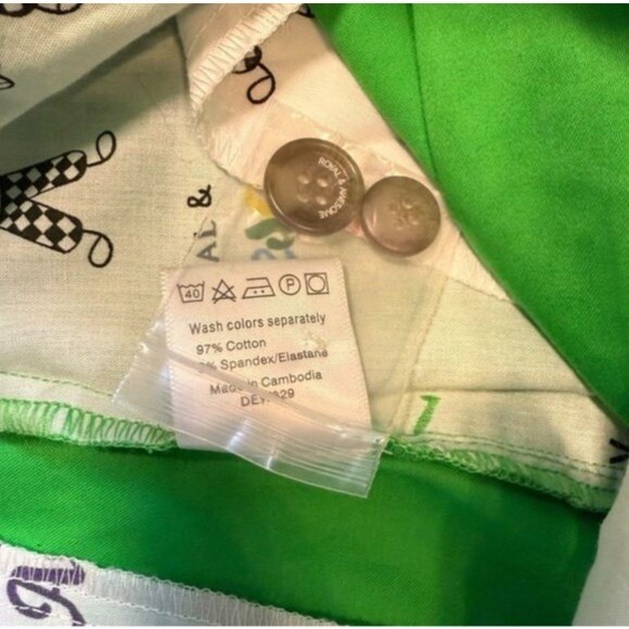 Royal and Awesome Men`s Golf Shorts Greenside Green - Size 30 - Bright - Preppy - Picture 6 of 9